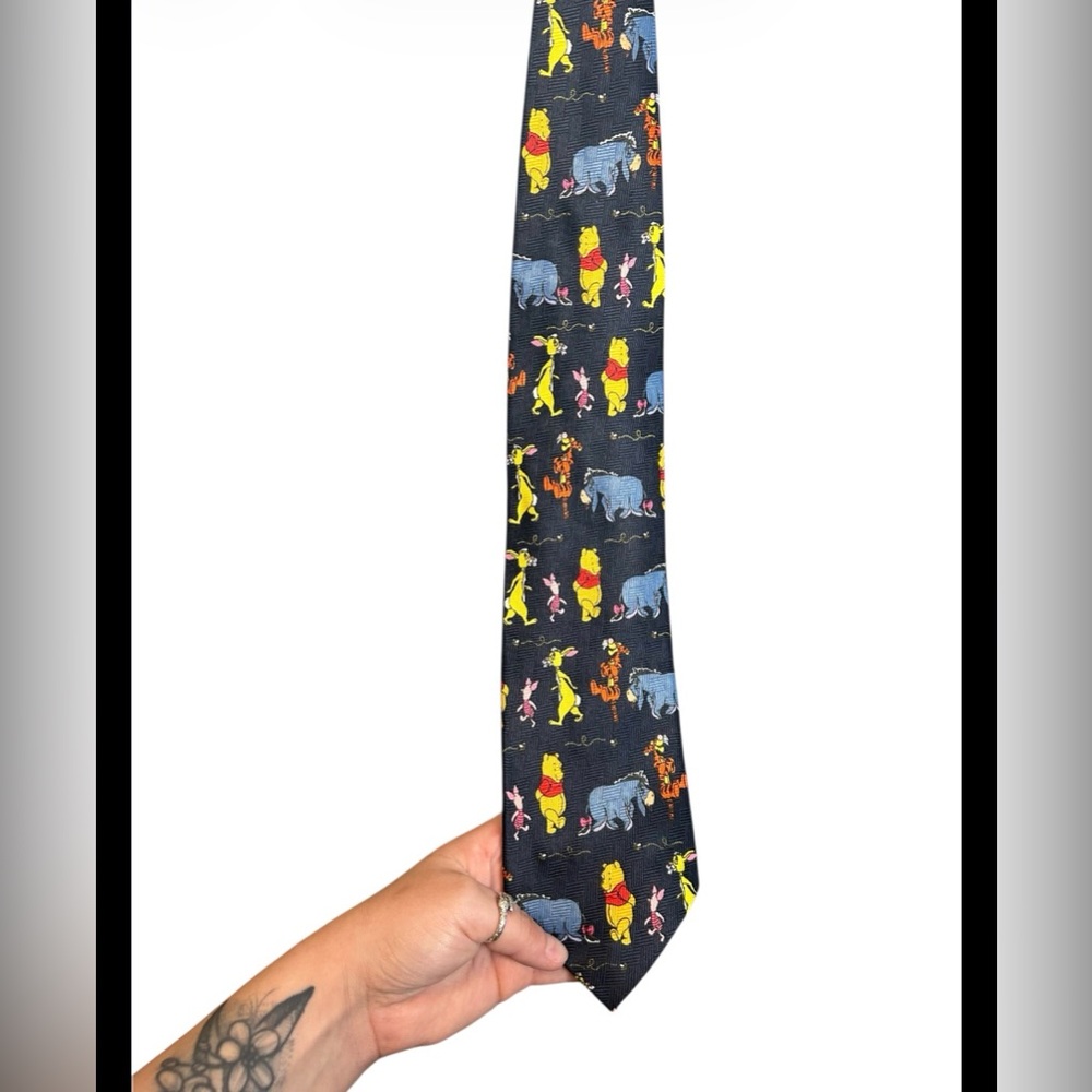 Winnie The Pooh and Friends Disney Navy Tie One Size 100% Polyester